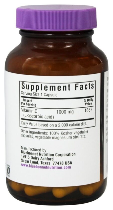 Vitamina C Pure Ácido L-Ascórbico 1000 mg. - Cápsulas vegetarianas 90 Bluebonnet Nutrition - Image 2