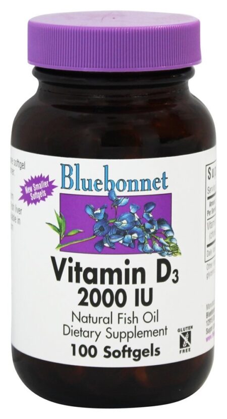 Vitamina D3 2000 UI - 100 Softgels Bluebonnet Nutrition