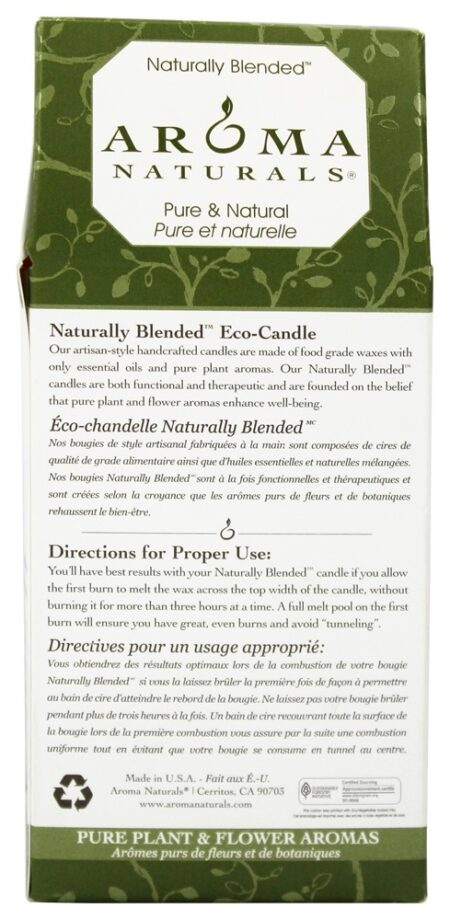 Relaxar lavanda e tangerina com velas naturais e pilar natural misturado Aroma Naturals - Image 2