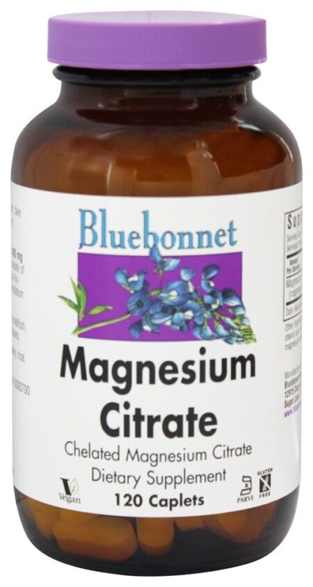 Citrato de Magnésio Quelatado 400 mg. - 120 Cápsulas Bluebonnet Nutrition