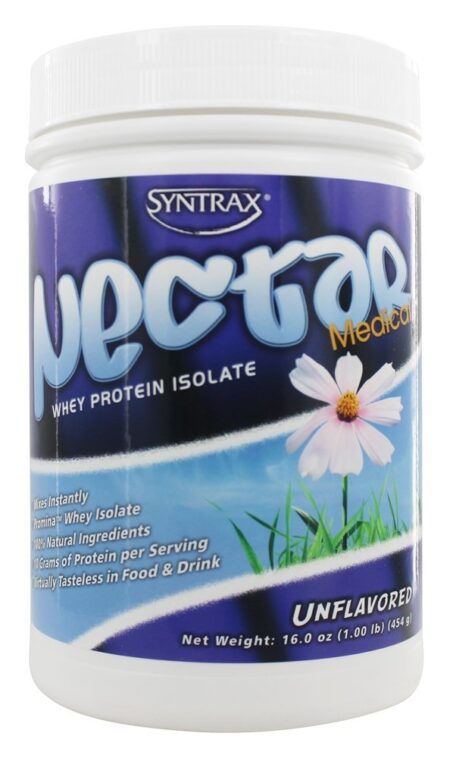 Néctar Médico Soro de leite coalhado Proteína Isolar Unflavored - 1 libra. Syntrax