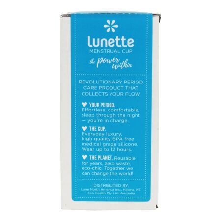 Copo menstrual reutilizável modelo 1 para roxo claro Lunette - Imagem 2
