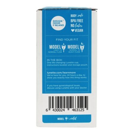Copo menstrual reutilizável modelo 1 para roxo claro Lunette - Imagem 4