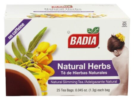 Ervas naturais naturais emagrecimento chá sem cafeína - 25 Saquinhos de Chá Badia