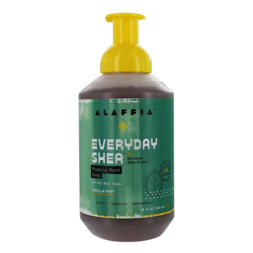 Everyday Shea Sabonete em espuma para mãos Vanilla Mint Scent - 18 fl. oz. Alaffia