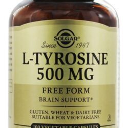 L-Tirosina Forma Livre 500 mg. - Cápsulas vegetarianas 100 Solgar