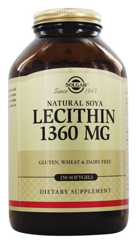 Lecitina Unbleached 1360 mg. - 250 Softgels Solgar