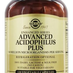 Acidophilus Plus Avançado - Cápsulas vegetarianas 120 Solgar