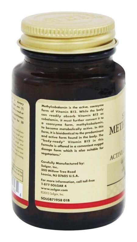 Metilcobalamina Vitamina B12 Sublingual 5000 mcg. - 30 Pepita (s) Solgar - Image 4