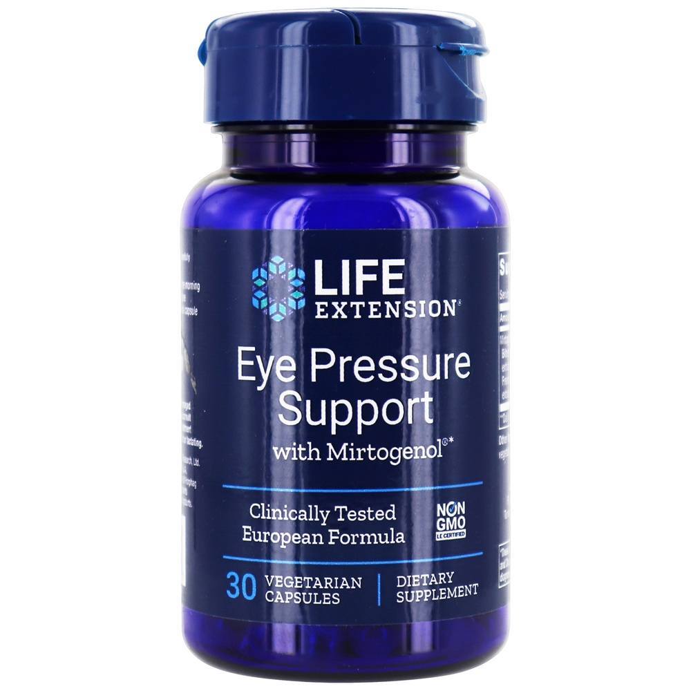 Suporte para pressão ocular com Mirtogenol - Cápsulas vegetarianas 30 Life Extension