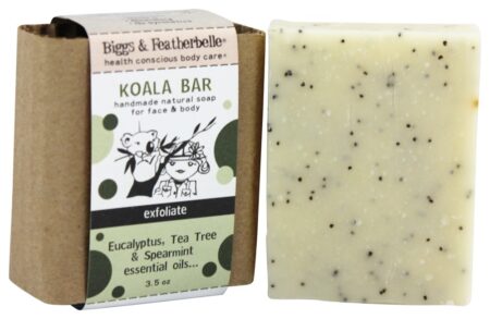 Coala Bar Feito à mão Natural Sabão Eucalipto, Chá árvore & Hortelã Essencial óleos - 3.5 oz. Biggs & Featherbelle