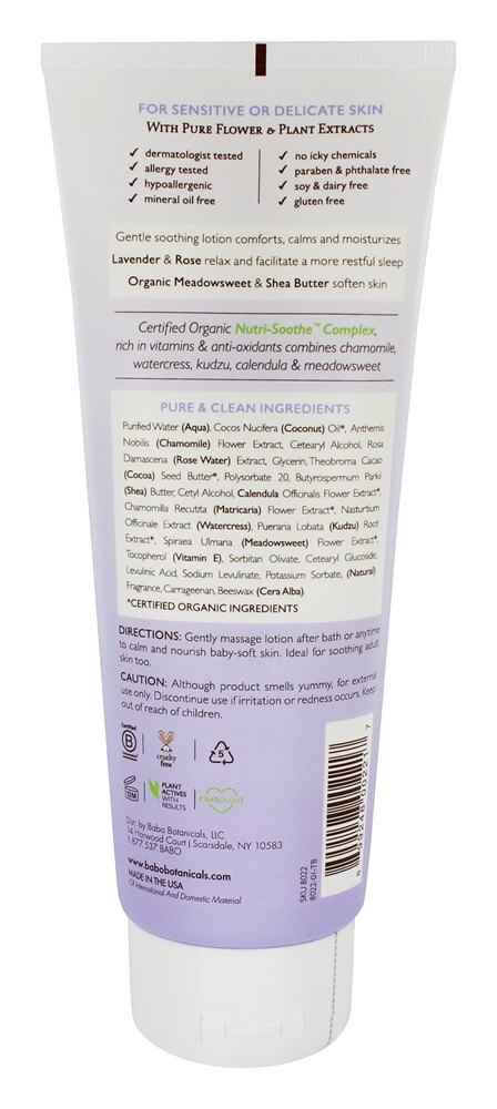 Acalmando Bebê Loção Calmante Lavanda & Ulmeira - 8 fl. oz. Babo Botanicals - Imagem 2