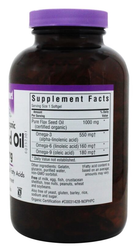 Óleo de linhaça 1000 mg. - 250 Softgels Bluebonnet Nutrition - Image 2