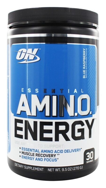 AmiN.O Essencial. Framboesa Azul Energia - 9.5 oz. Optimum Nutrition