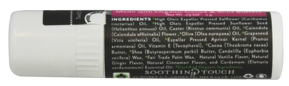Vegan Lábio Bálsamo Baunilha Chai - 0.25 oz. Soothing Touch - Imagem 2