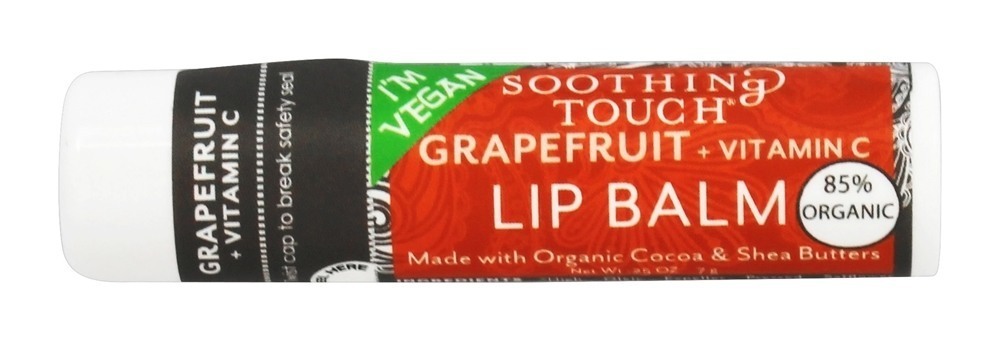 Vegan Lábio Bálsamo Toranja + Vitamina C - 0.25 oz. Soothing Touch