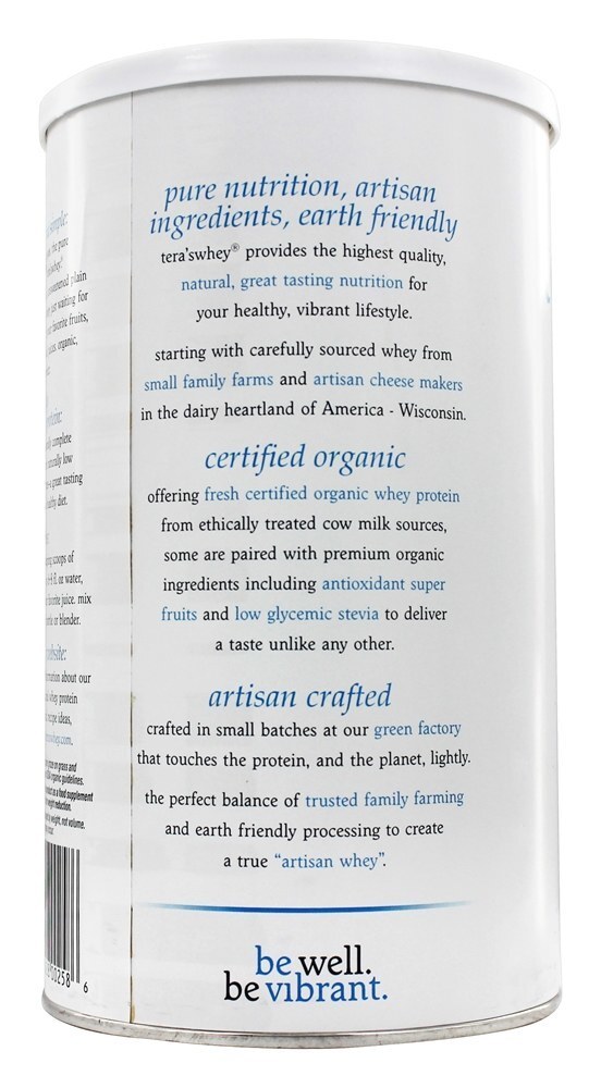 Orgânico Grama Alimentado Soro de leite coalhado Proteína Planície Soro de leite coalhado Unsweetened - 12 oz. Tera's Whey - Imagem 4