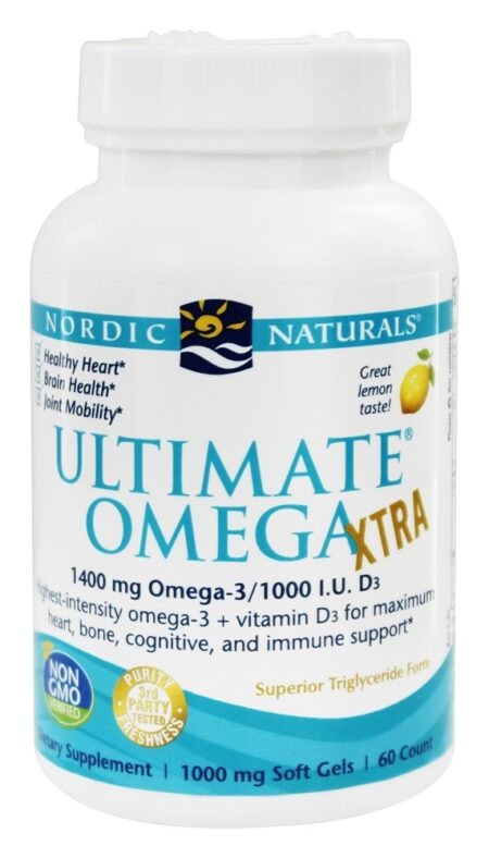 Ultimate Omega Xtra Sabor Limão 1000 mg. - 60 Softgels Nordic Naturals