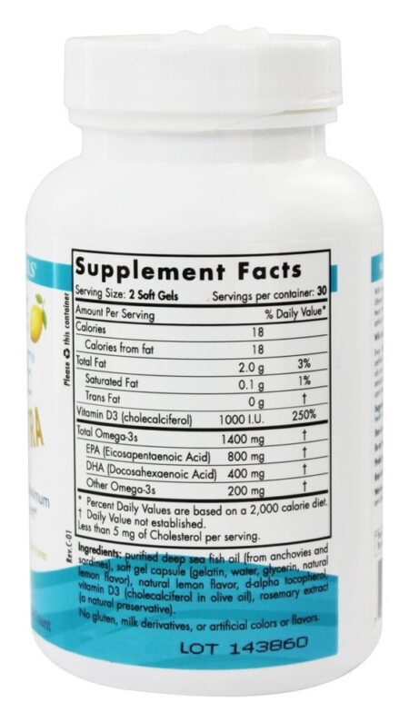 Ultimate Omega Xtra Sabor Limão 1000 mg. - 60 Softgels Nordic Naturals - Image 2