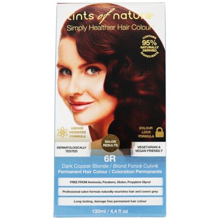 Condicionado Permanente Cor do Cabelo 6R Loira Cobre Escuro - 4.4 fl. oz. Tints Of Nature