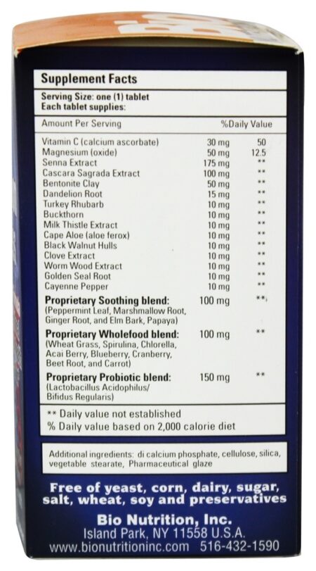 Bem-estar total do cólon - 60 Tablets Bio Nutrition - Image 2