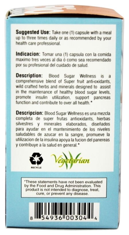 Blood Sugar Wellness Para Manutenção de Glicose - Cápsulas vegetarianas 60 Bio Nutrition - Image 3