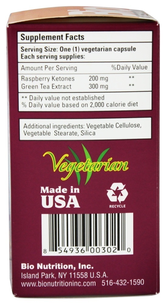 Dieta de framboesa cetona - Cápsulas vegetarianas 60 Bio Nutrition - Imagem 2
