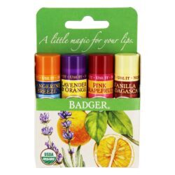 Pacote de Variedade de Bálsamo para os Lábios Clássicos - Pacote 4 Badger