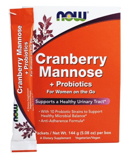 Cranberry manose e probióticos - 24 Pacotes (s) NOW Foods