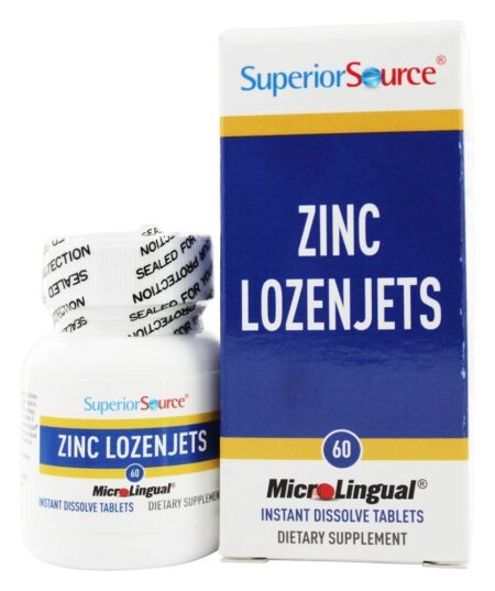 Lozenjets de zinco Instant Dissolve - 60 Tablets Superior Source