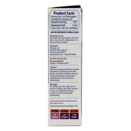 Ácido Hialurônico HyaFlex Oral para Gatos - 1 fl. oz. Hyalogic - Image 3