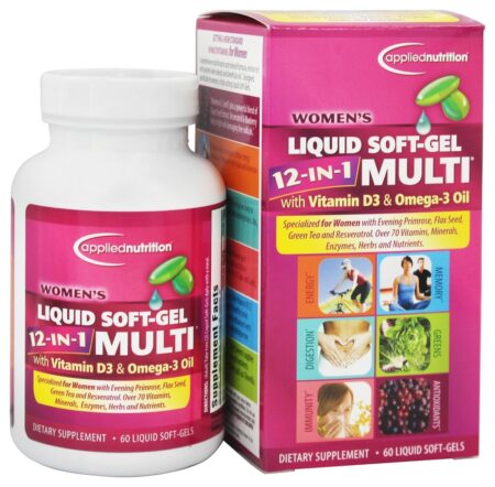 Cápsula gelatinosa líquido feminino 12 em 1 Multi - 60 Softgels Applied Nutrition