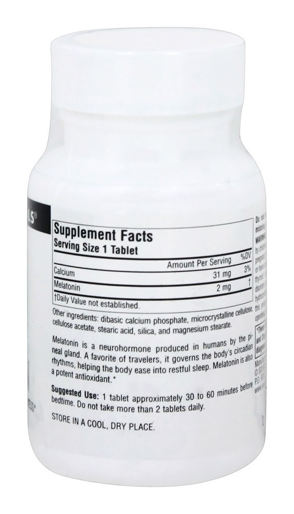 Melatonina Timed-Release 2 mg. - 120 Tablets Source Naturals - Imagem 2