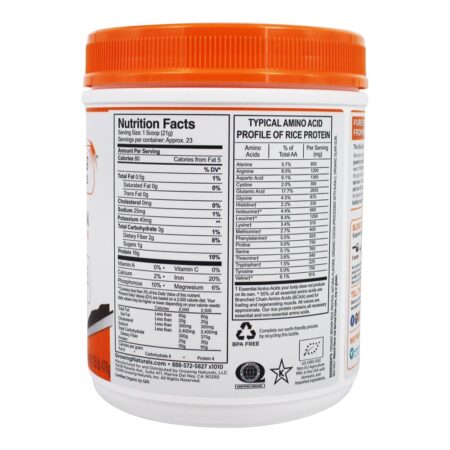 Prémio de proteína vegetal em pó Chocolate Power - 16.79 oz. Growing Naturals - Image 2