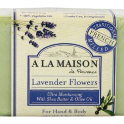 Flores de lavanda de sabão de bar francês tradicional - 8.8 oz. A La Maison
