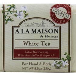 Tradicional Francês Moído Bar Sabão Branco Chá - 8.8 oz. A La Maison