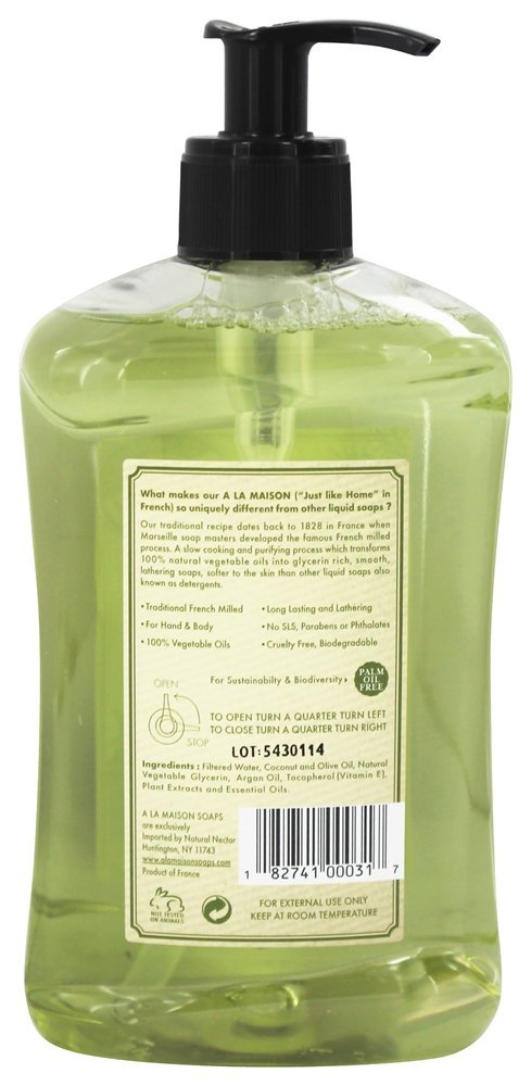 Tradicional Francês Milled Sabonete Líquido Rosemary Mint - 16.9 fl. oz. A La Maison - Imagem 2