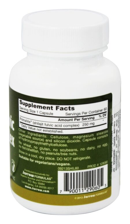 Complexo Ácido Fulvico Shilajit 250 mg. - Cápsulas vegetarianas 60 Jarrow Formulas - Image 2