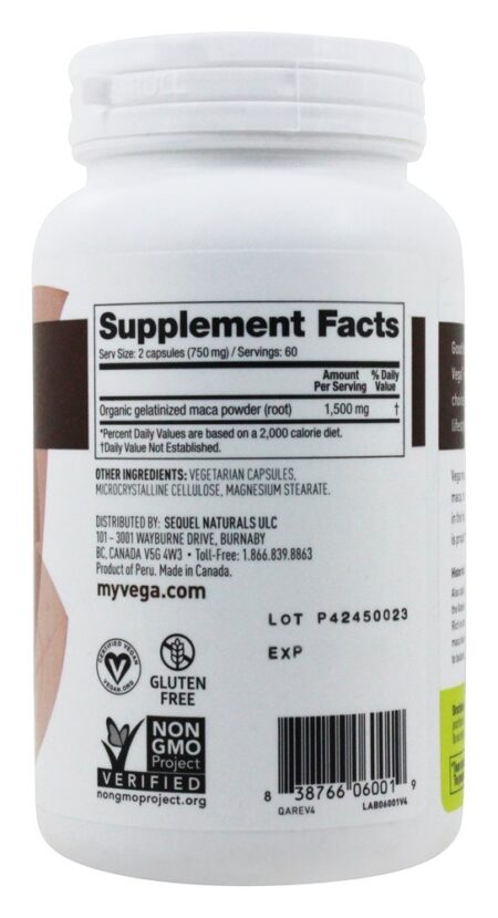 Maca 750 mg. - Cápsulas vegetarianas 120 Vega - Image 2