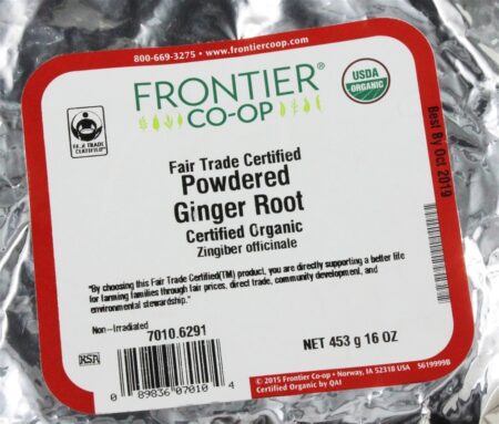 Raiz de gengibre em pó orgânico - 1 libra. Frontier Natural Products - Image 3