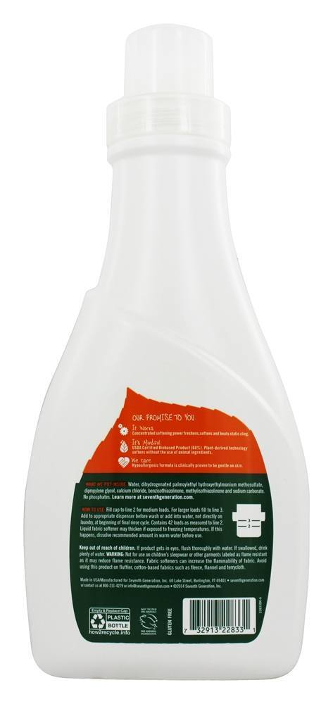 Amaciante natural da tela livre & claro - 32 fl. oz. Seventh Generation - Imagem 2