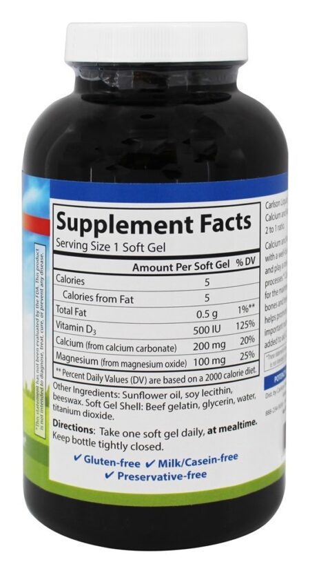 Liquid Cal-Mag - 250 Softgels Carlson Labs - Image 2