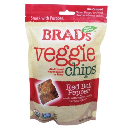 Chips Vegano Pimentão Vermelho - 3 oz. Brad's Raw Foods