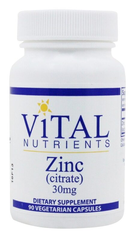 Citrato de Zinco 30 mg. - Cápsulas 90 Vital Nutrients