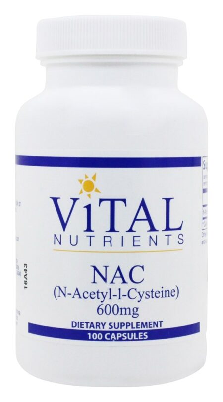 NAC N-acetil-l-cisteína 600 mg. - Cápsulas 100 Vital Nutrients