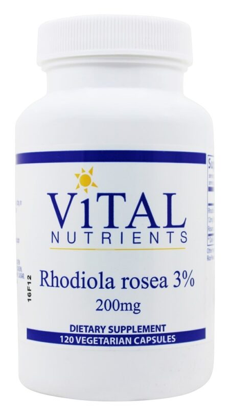 Rhodiola Rosea 3 % 200 mg. - Cápsulas vegetarianas 120 Vital Nutrients