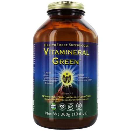 Versão de pó verde vitamínico 5.5 - 300 Gramas HealthForce Superfoods