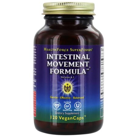 Versão da Fórmula do Movimento Intestinal 6.1 - 120 Tampas veganas HealthForce Superfoods