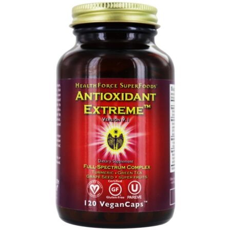 Antioxidante extremo completo Spectrum versão complexa 9.1 - 120 Tampas veganas HealthForce Superfoods