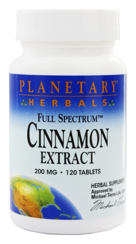 Extrato de canela completo Spectrum 200 mg. - 120 Tablets Planetary Herbals